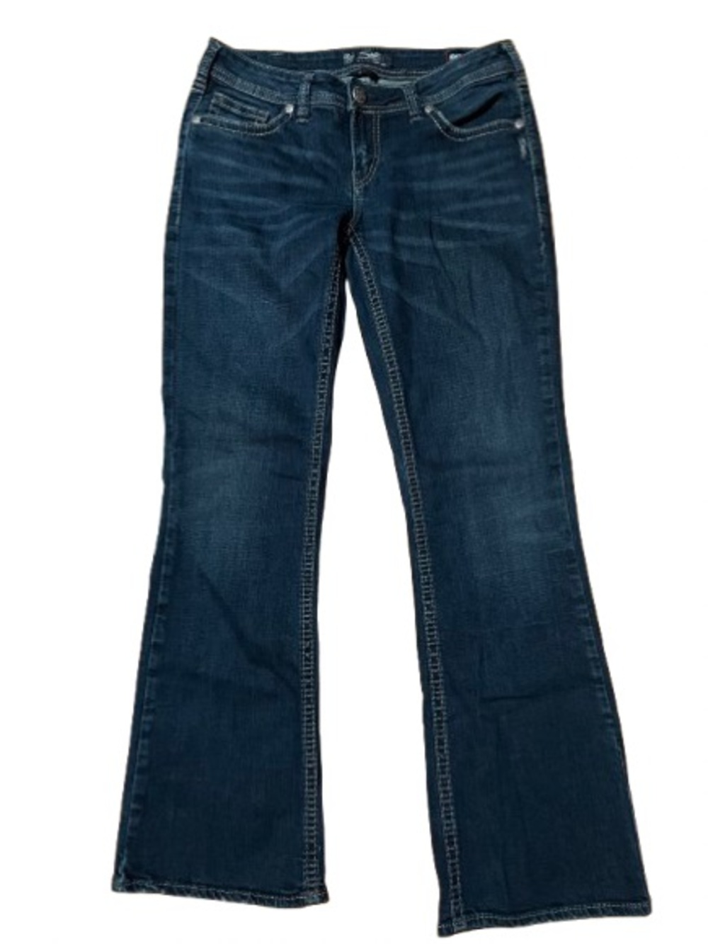 Silver AIKO Mid Boot Super Stretch Women’s Blue Denim Jeans Size 32